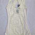 Cream LACE TANK TOP XS New