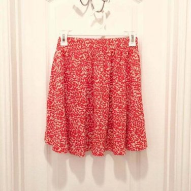 H&M FLARE SKIRT Splatter Print Orange