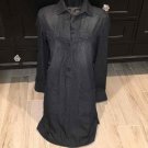 THE SHIRT BY JOES Dark Denim Shirt Dress M