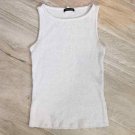 Sans Souci SILVER / GOLD METALLIC GREY CROP TOP XS