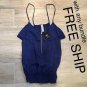 Chocolate USA BLUE Cami TOP S NWT