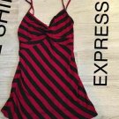 EXPRESS STRIPED CAMI TOP XS Red/Black