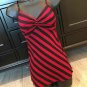 EXPRESS STRIPED CAMI TOP XS Red/Black