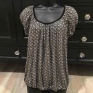 'Studio M' BOHO GRAPHIC PEASANT TOP LP