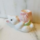 VTG EASTER SPRING BUNNY CANDLE HOLDER