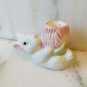 VTG EASTER SPRING BUNNY CANDLE HOLDER