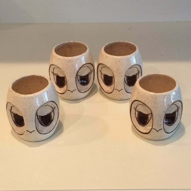 VTG OWL HEAD CERAMIC CUP & SAUCER SET