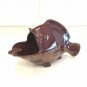 VTG 1960s FISH ASHTRAY Brown ceramic