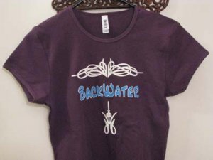 BackWater Medium Purple Fitted  T-shirt