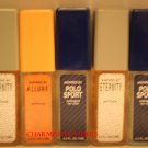 NEW LOT OF 5 BOTTLES OF ASSORTED DESIGNER INSPIRED WOMANS PERF& MENS COLOGNE 0.5 FL. OZ. EA. NEW