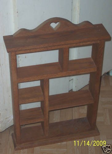 Heavy Oak 7 Compartment Curio Shelf 14 1/2" X 23 3/4"