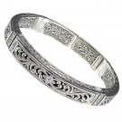 Gerochristo 6290 - Sterling Silver Medieval-Byzantine Cuff Bracelet