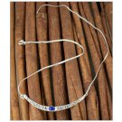 Meander-Greek Key - Sterling Silver Necklace with Lapis Lazuli