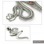 Snake-Serpent - Sterling Silver and Carnelian Large Pendant