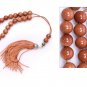 Worry Beads - Greek Komboloi - Brown Goldstone & Sterling Silver - Round Beads