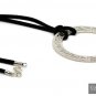 Meander-Greek Key Necklace - Sterling Silver Large Pendant with Choker