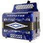 Diatonic Button Accordion 3 ROW Blue NEW accordion