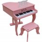 Pink 30 Key Fancy Baby Grand Child Piano wooden toy kid