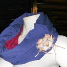 Purple Blue Cowl Neck Head Hoodie Warmer