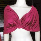 Sleek Wine Twist Shoulder Drape