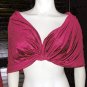 Sleek Wine Twist Shoulder Drape