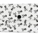 Women's Fashion Wallet~White With Black Skulls