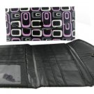 Women's Fashion Wallet~Black With Pink White And Grey Designs