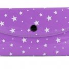 Women's Fashion Wallet~Purple With White Stars