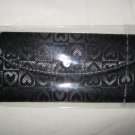 Women's Fashion Wallet~Black With Hearts