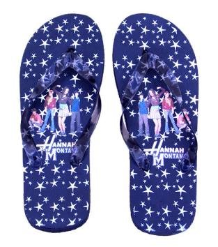  Hannah  Montana  Flip Flop Sandals  Black Size Smal