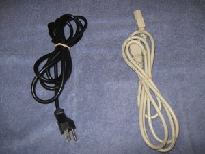 Two Six Foot Computer Power Cords