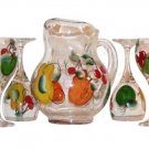 Sangria Pitcher and 4 glasses