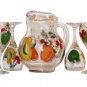 Sangria Pitcher and 4 glasses