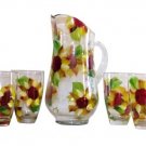 Lemonade Set - Pitcher and 4 glasses - Sunflower