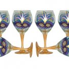 Mardi Gras Mask -  Wine Glasses (set of 6)