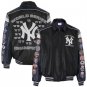 New York Yankees Black-Navy Blue 2009 World Series Champions Leather Jacket