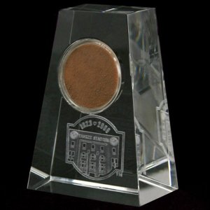 New York Yankees Yankee Stadium Final Season Crystal Display with Actual Dirt