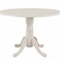 42" Round Drop Leaf Table - Antique Ivory