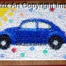 Amazing VW Bug Beetle sunny blue Volkswagen Montage limited signed coa 1-25