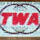 Amazing Vintage TWA logo Airline Airplane Montage limited signed coa 1-25