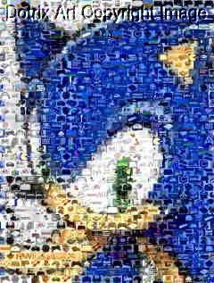 Sonic the Hedgehog SEGA Video Game Montage art print 1-25