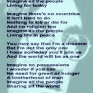 Amazing Keychain viewer ENTIRE John Lennon IMAGINE lyrics