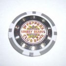 Beatles Sgt. Peppers Drum Head laser effect Poker Chip