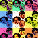 CANVAS 3 Stooges pop art poster print RARE