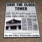 Back To The Future SAVE CLOCK TOWER framed prop display