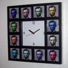 Abraham Abe Lincoln multi-color pop art Wall Desk Clock