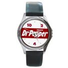 vintage logo Dr. Pepper watch real Leather Band & BOX