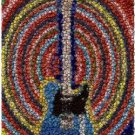 Amazing Electric Guitar Bottlecap mosaic Bar wall print