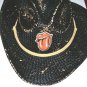 Official The Rolling Stones black straw cowboy hat