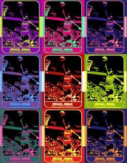 CANVAS Michael Jordan FLEER rookie card pop art print